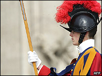 Swiss Guard on duty